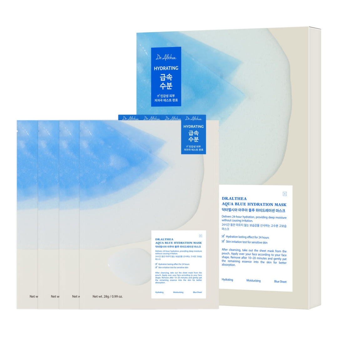 Dr.Althea Aqua Blue Hydration Mask (Pack of 4) | Hydrating Face