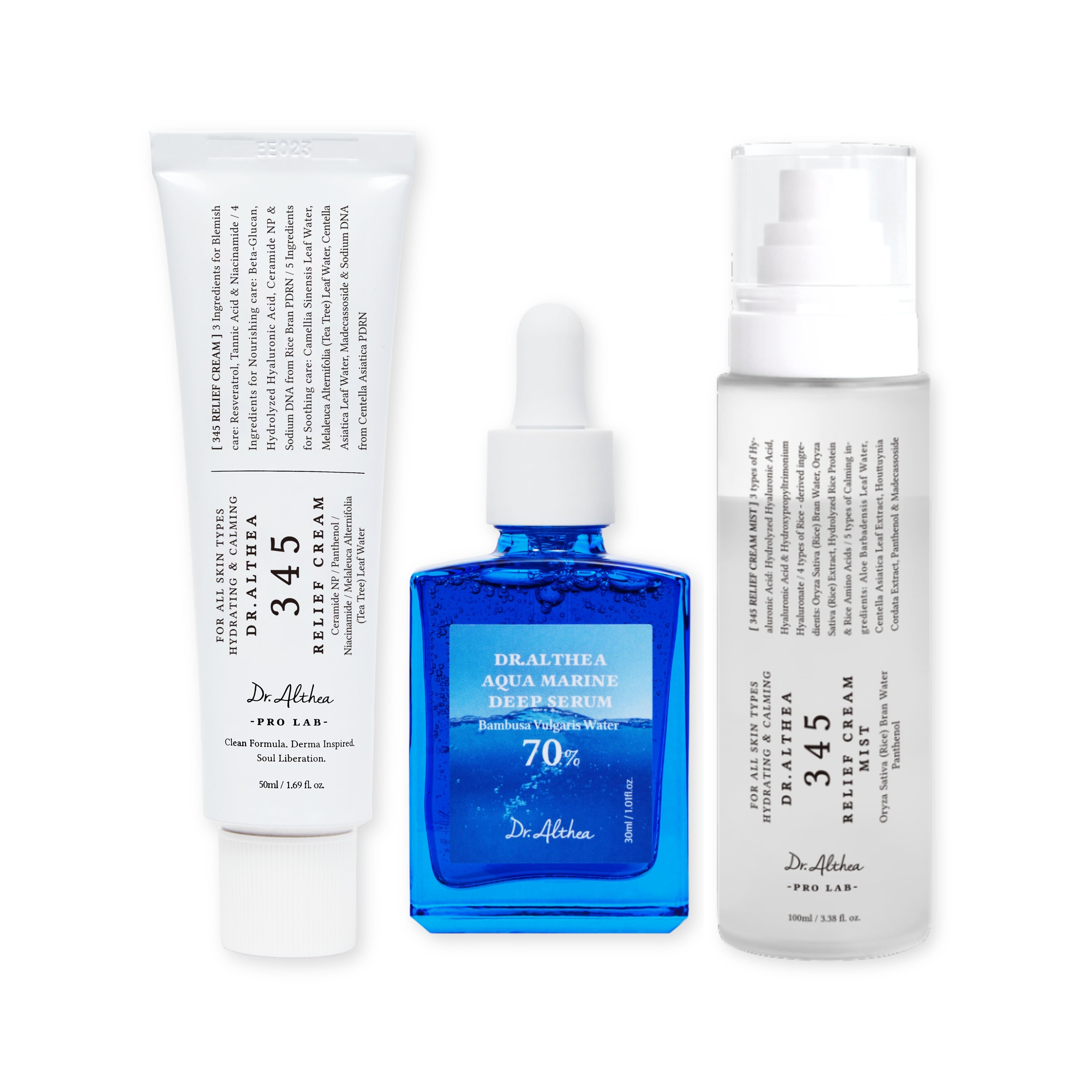 Dr.Alteha 3-Step Hydration Care Set | 345 Relief Cream & Aqua