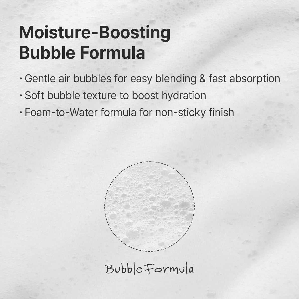 Foam transforms to water