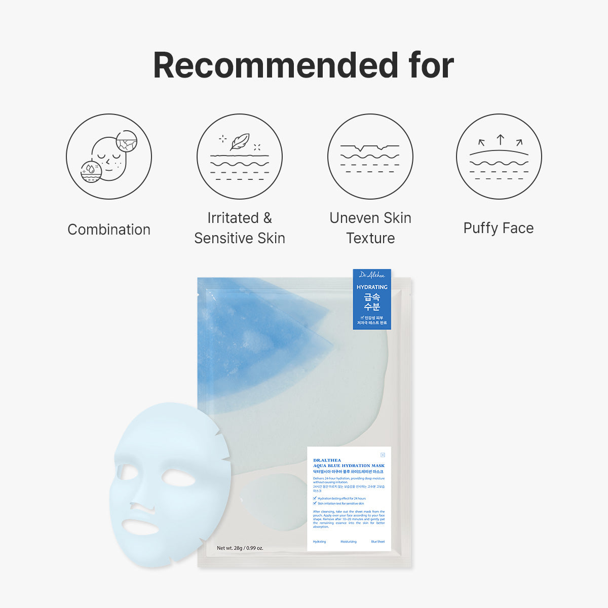Aqua Blue Hydration Mask (Pack of 4)