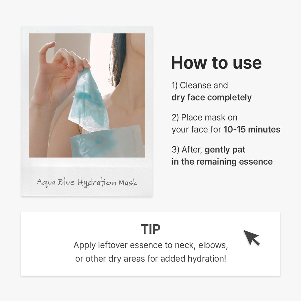 Aqua Blue Hydration Mask (Pack of 4)
