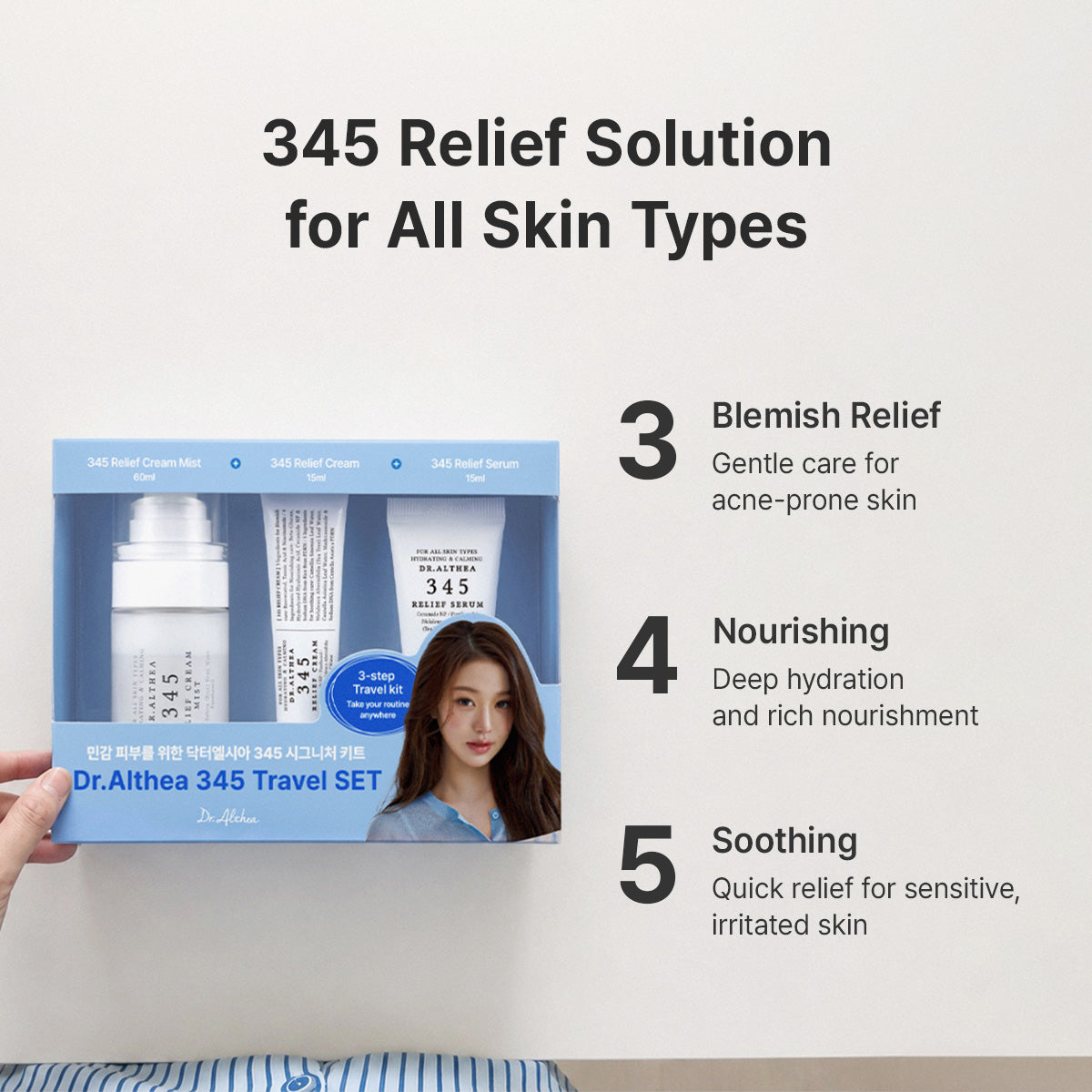 Dr.Althea 345 Relief Travel Kit | 345 Relief Skincare Set | Korean
