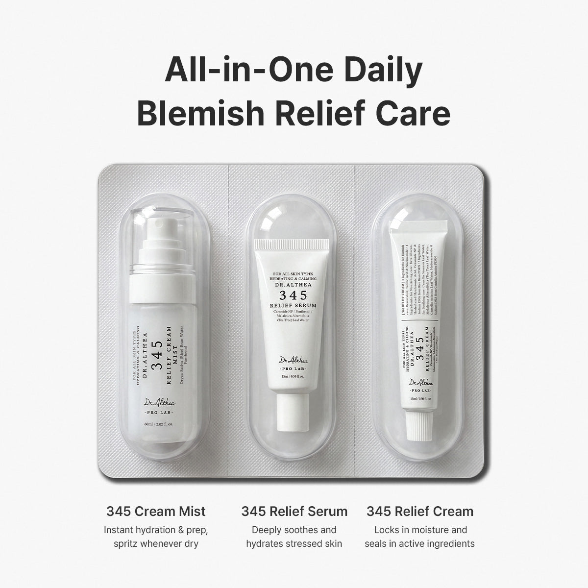Dr.Althea 345 Relief Travel Kit | 345 Relief Skincare Set | Korean