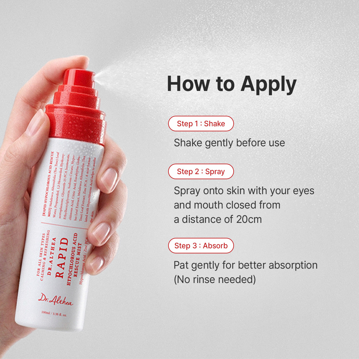 Rapid Hypochlorous Acid Rescue Mist