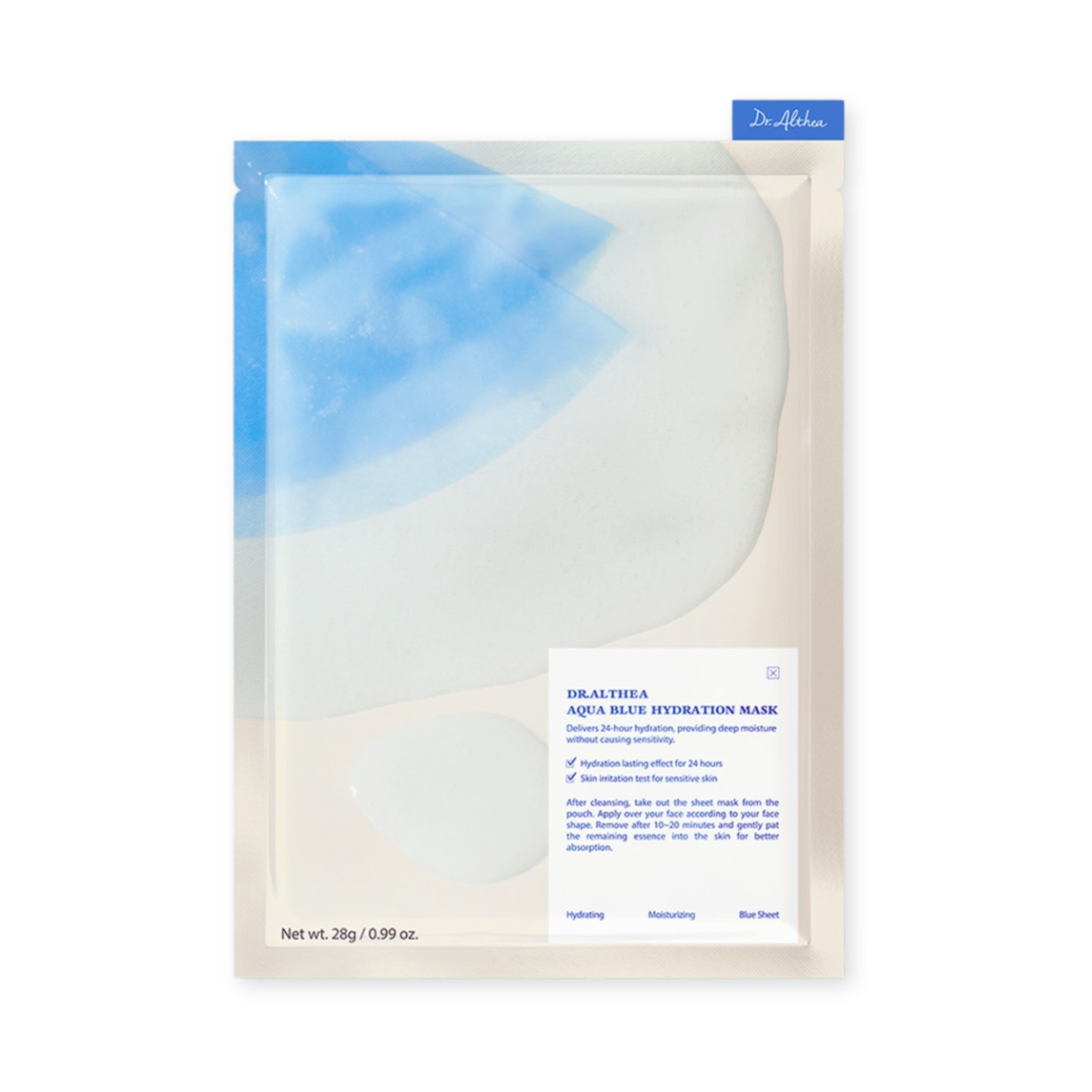 Aqua Blue Hydration Mask (Pack of 4)