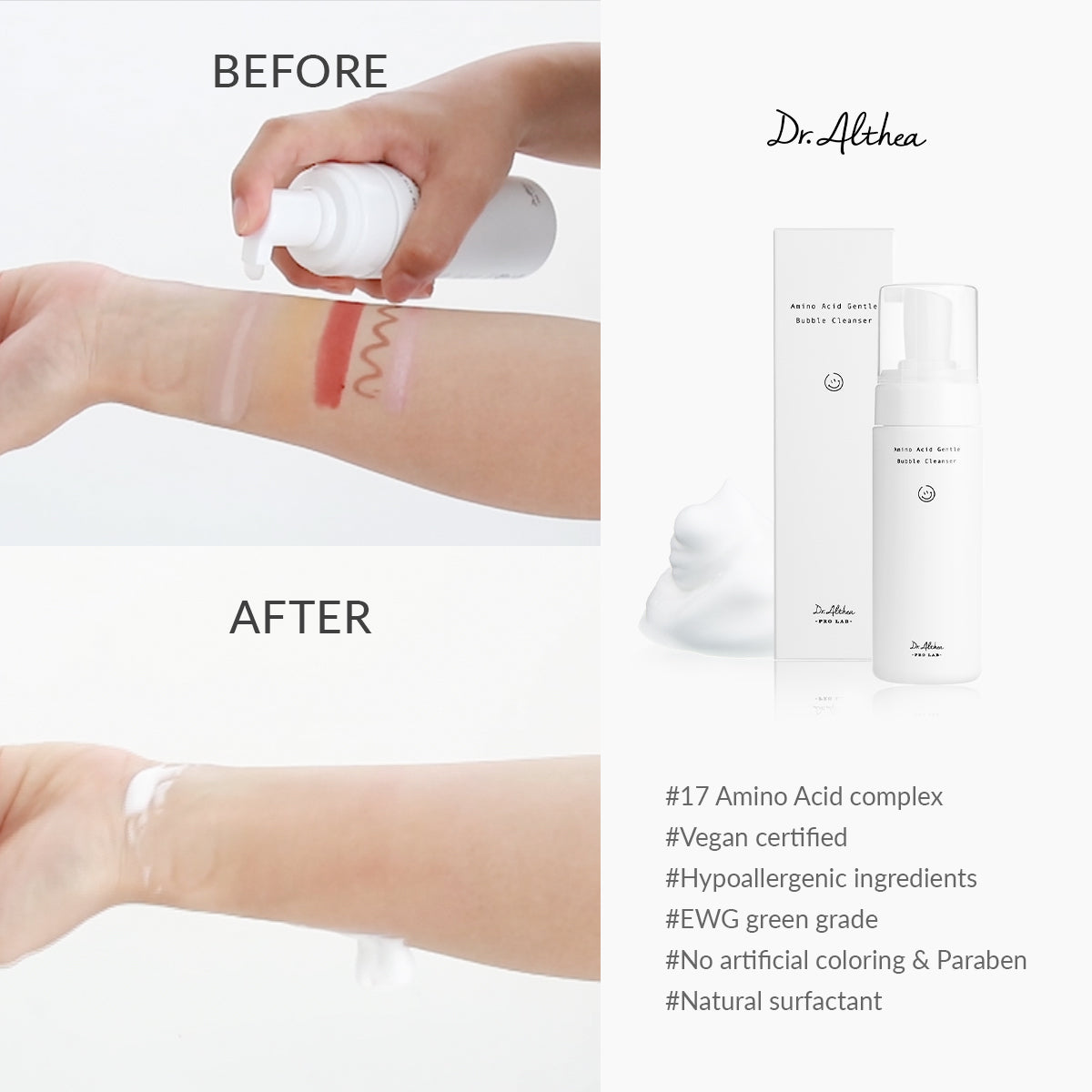 洗顔料 Althea SPTM Amino Acid Gentle Bubble Cleanser – DR.ALTHEA